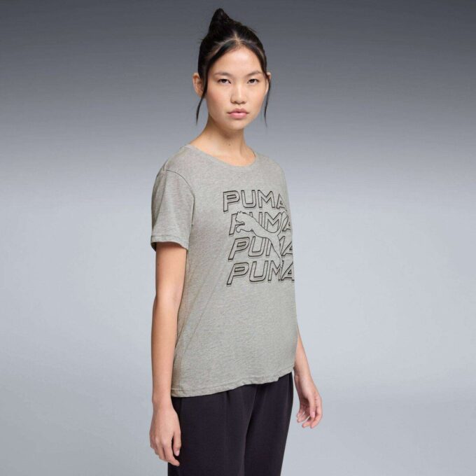 Camiseta para mujer con gráficos repetidos Camiseta para mujer con gráficos repetidos