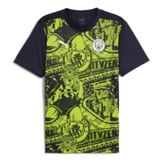 Camiseta prepartido del Manchester City «Amarillo Azul»