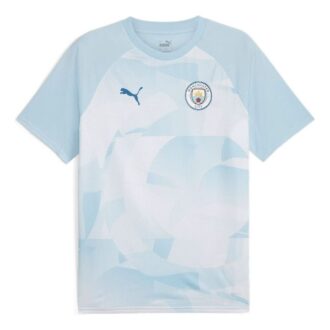 Camiseta prepartido del Manchester City «Azul cielo plateado»