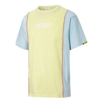 Camiseta PUMA x Randomevent «Amarillo, azul y blanco»