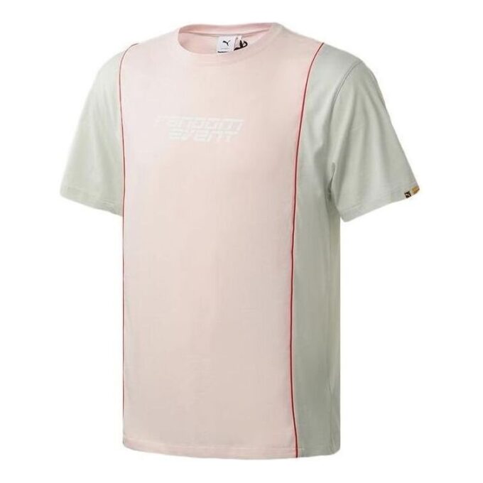 Camiseta PUMA x Randomevent «Rosa, blanco y verde azulado»