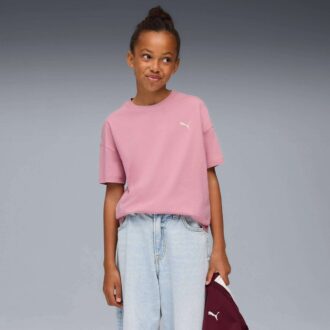 Camiseta relajada para niños grandes con elementos esenciales de armario