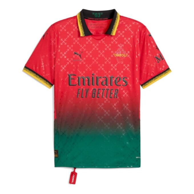 Camiseta réplica del AC Milan PUMA x Off White «Roja»