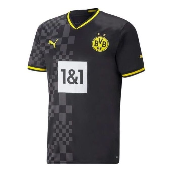 Camiseta réplica del Borussia Dortmund de visitante 22/23 «Negro, Amarillo y Blanco»