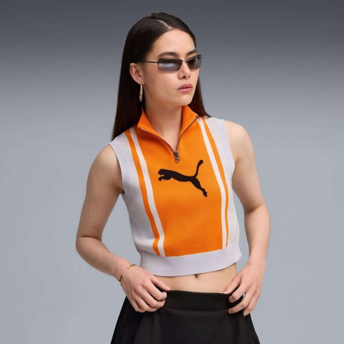 Camiseta sin mangas con media cremallera para mujer FUTURE.PUMA.ARCHIVE