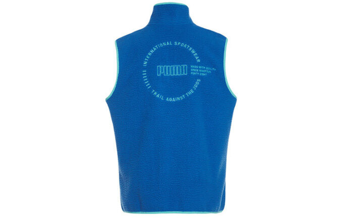 Chaleco polar XTG Trail con bolsillo y cremallera completa «Azul Naranja»