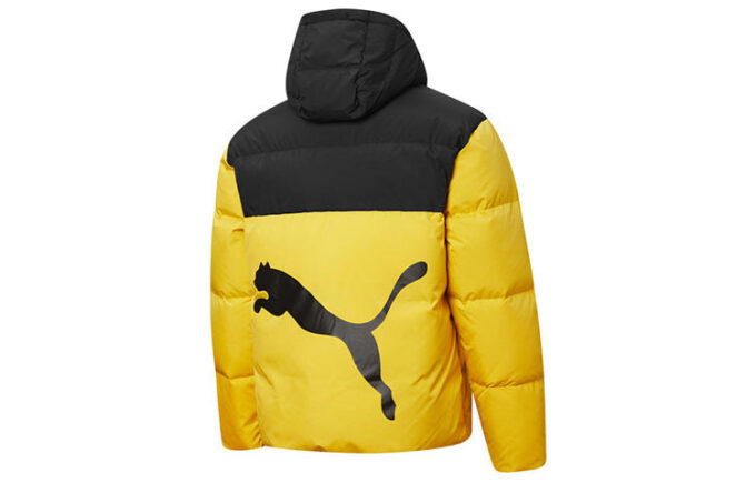 Chaqueta acolchada de plumas «Amarillo Negro»