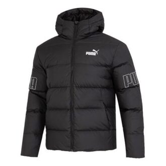 Chaqueta acolchada de plumón con capucha Power «Negra»