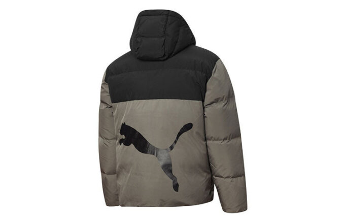 Chaqueta acolchada «Verde oliva y negro»