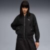 Chaqueta bomber de satén T7 para mujer