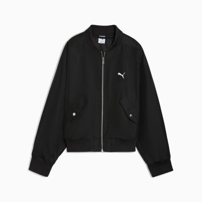 Chaqueta bomber de satén T7 para mujer