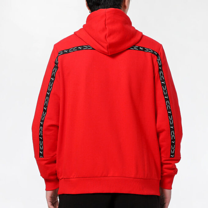 Chaqueta con capucha y cremallera completa Elevate «Rojo y negro»