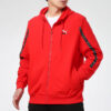 Chaqueta con capucha y cremallera completa Elevate «Rojo y negro»