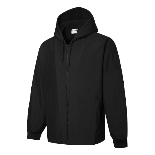 Chaqueta con capucha y cremallera completa «Negra»