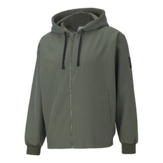 Chaqueta con capucha y cremallera completa «Verde»