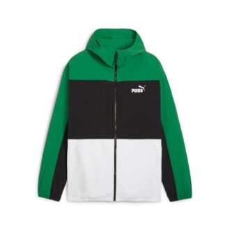 Chaqueta cortavientos con capucha «Negro Verde»