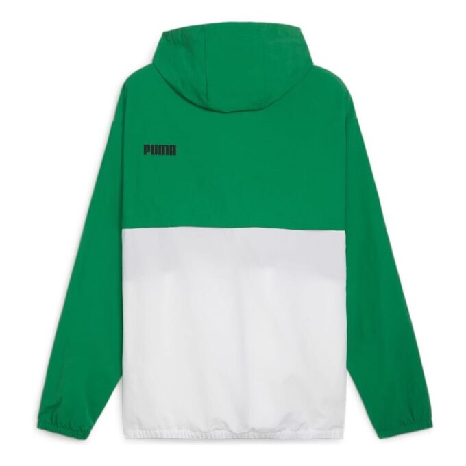 Chaqueta cortavientos con capucha «Negro Verde»