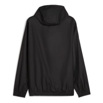 Chaqueta cortavientos con capucha y estampado gráfico «Negro Amarillo»