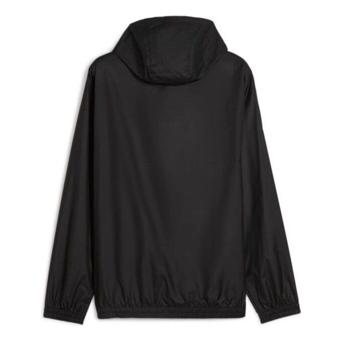 Chaqueta cortavientos con capucha y estampado gráfico «Negro Amarillo»