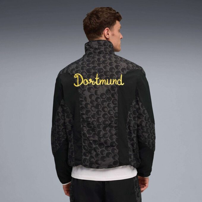 Chaqueta cortavientos reversible de fútbol PUMA x KIDSUPER Borussia Dortmund para hombre