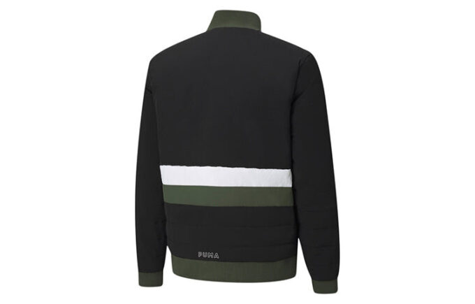 Chaqueta de baloncesto acolchada de invierno «Parket» (negro y verde)