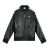 Chaqueta de béisbol de piel sintética T7 «Negro y blanco»