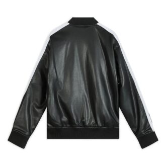 Chaqueta de béisbol de piel sintética T7 «Negro y blanco»