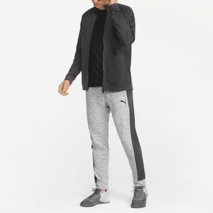 Chaqueta de entrenamiento Cloudspun con cremallera completa «Negra»