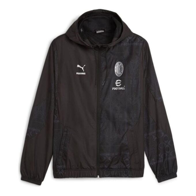 Chaqueta de fútbol PUMA x AC MILAN PLEASURES para antes del partido «Negra»