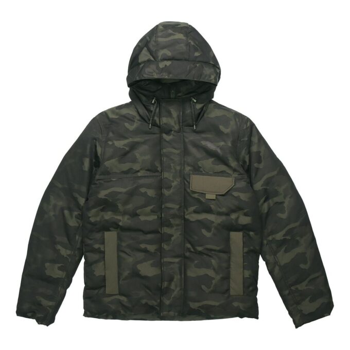 Chaqueta de plumas de camuflaje con capucha Streetstyle 480 «Negra»