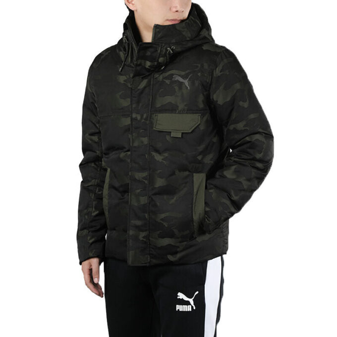 Chaqueta de plumas de camuflaje con capucha Streetstyle 480 «Negra»