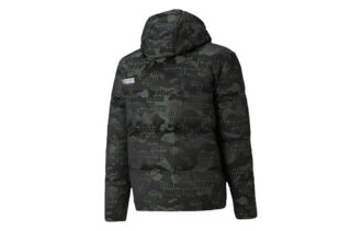 Chaqueta de plumas de camuflaje «Verde y blanco»