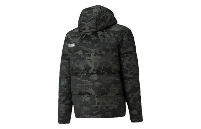Chaqueta de plumas de camuflaje «Verde y blanco»