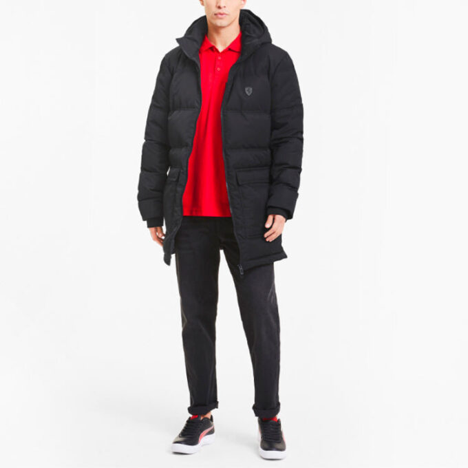 Chaqueta de plumas estilo Scuderia Ferrari «Negra»