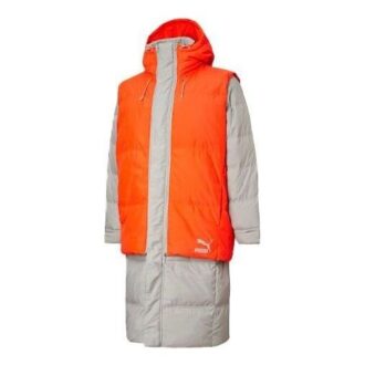 Chaqueta de plumas «Gris Naranja»