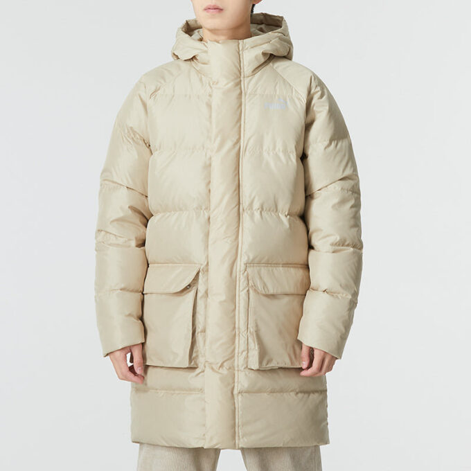Chaqueta de plumas larga «Beige»