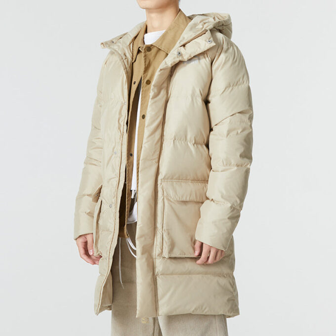 Chaqueta de plumas larga «Beige»