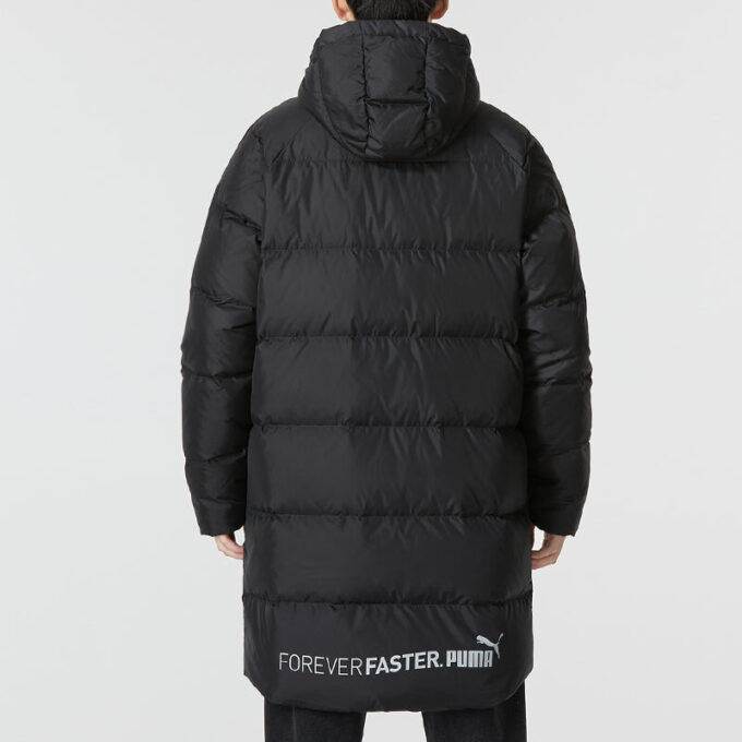 Chaqueta de plumas larga «Negra»