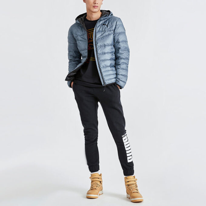 Chaqueta de plumón activa «Gris Negro»