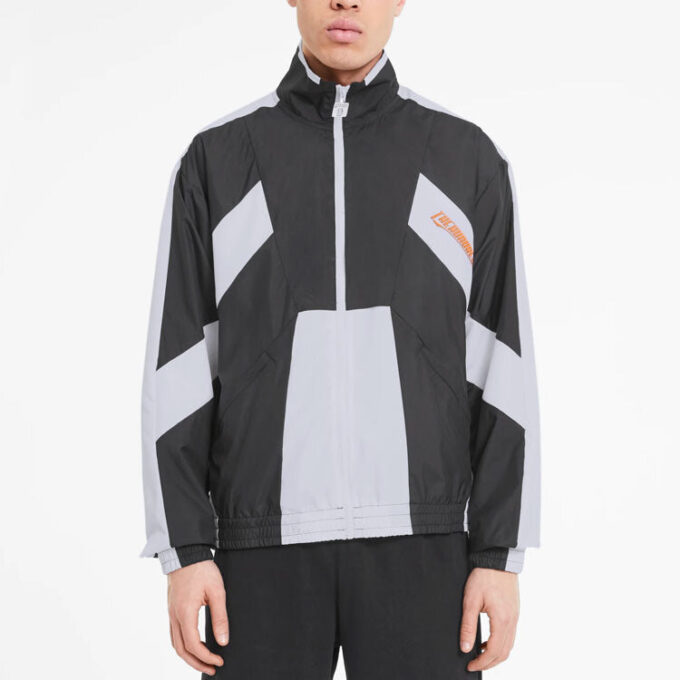 Chaqueta deportiva PUMA x The Hundreds «Negro, Blanco y Naranja»