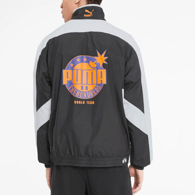 Chaqueta deportiva PUMA x The Hundreds «Negro, Blanco y Naranja»