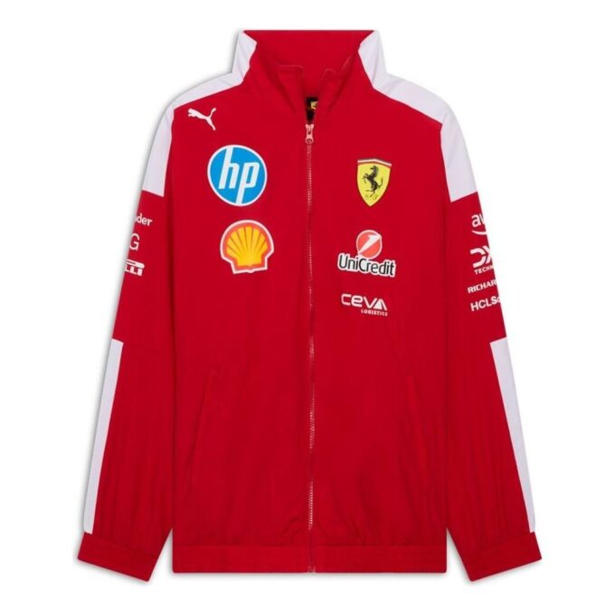 Chaqueta extragrande PUMA x Scuderia Ferrari 2025 Drivers T7 «Cereza oscuro»