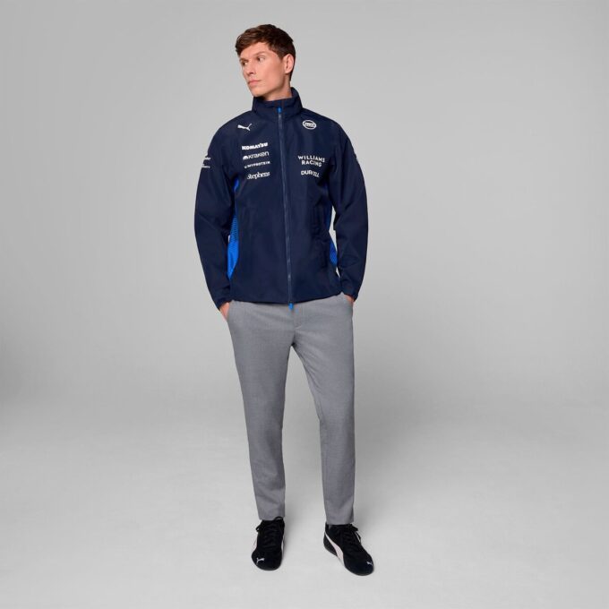 Chaqueta impermeable para hombre réplica Williams Racing 2025