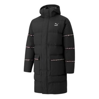Chaqueta larga clásica de plumas «negra»