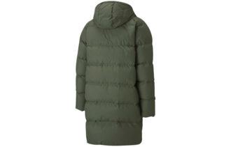 Chaqueta larga clásica de plumas «Verde militar»