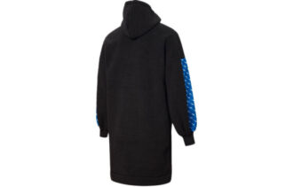 Chaqueta larga de forro polar «azul y negra»