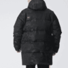 Chaqueta larga de plumas de camuflaje «negra»