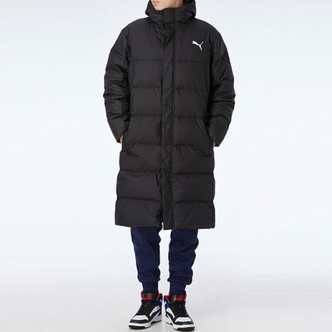 Chaqueta larga de plumas oversize «Negro y blanco»