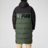 Chaqueta larga de plumas oversize «Verde Negro»