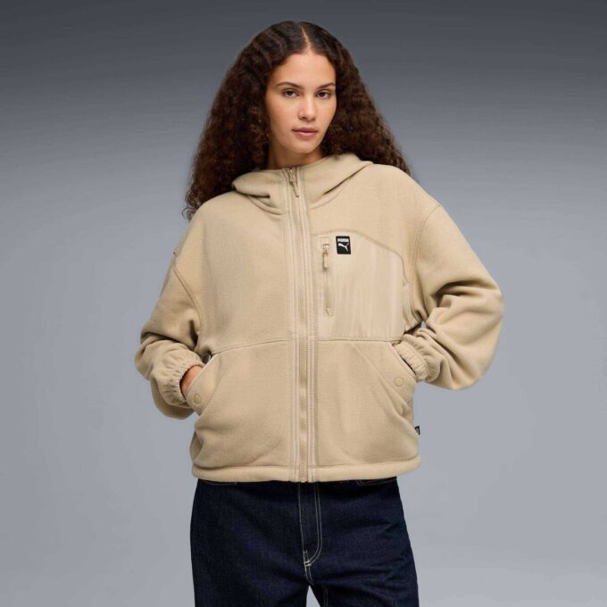 Chaqueta polar con capucha para mujer Chaqueta polar con capucha para mujer